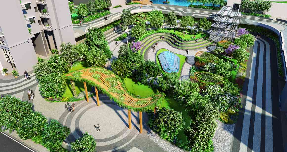 Dosti-Greenscape-Amenities-Aerial-View-Amphitheater-Hadapsar-Pune